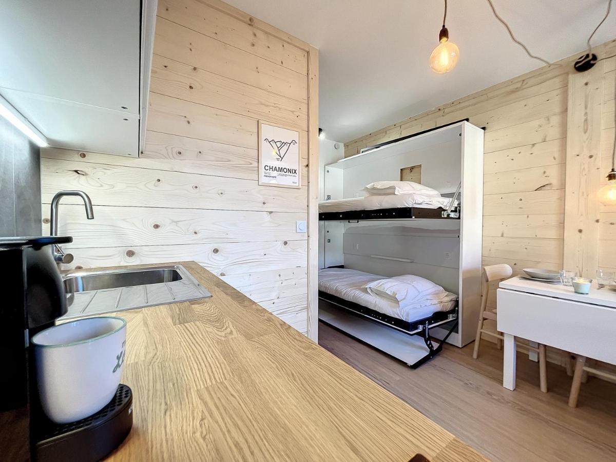 Superbe Studio Refait A Neuf Et Tout Equipe Avec Parking Chamonix Eksteriør billede